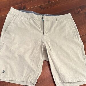 Linksoul Men's Light Tan Flat Front Shorts